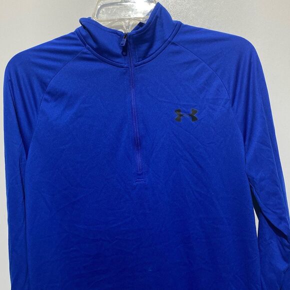 Under Armour Men's Blue Loose Fit Half Zip Raglan Long Sleeve shirt Small- - Picture 3 of 9